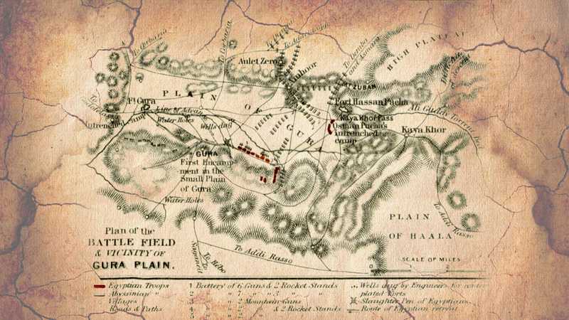 Map of the battlefield of Gura'e