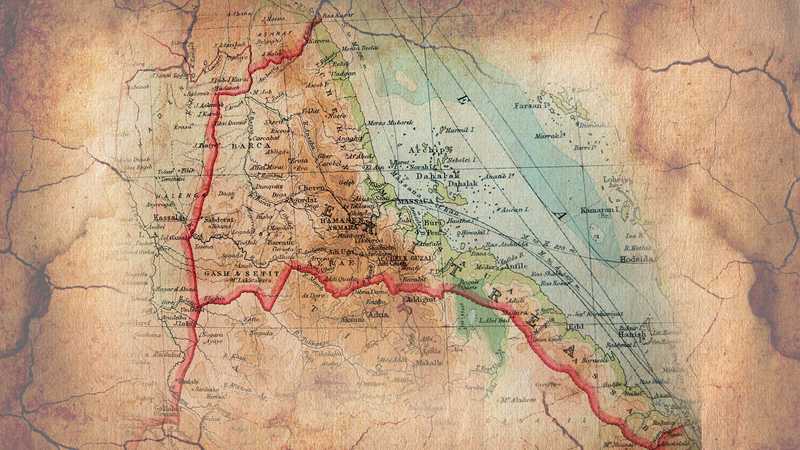 Italian colonial map of Eritrea