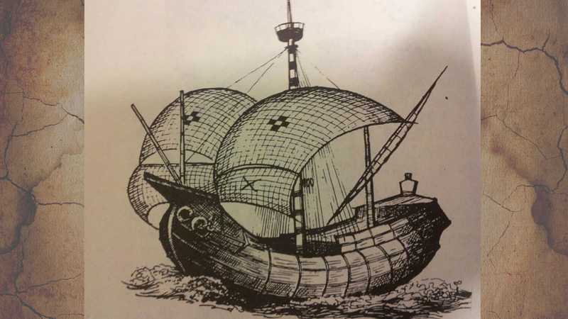 Massawa ship illustration circa 1512